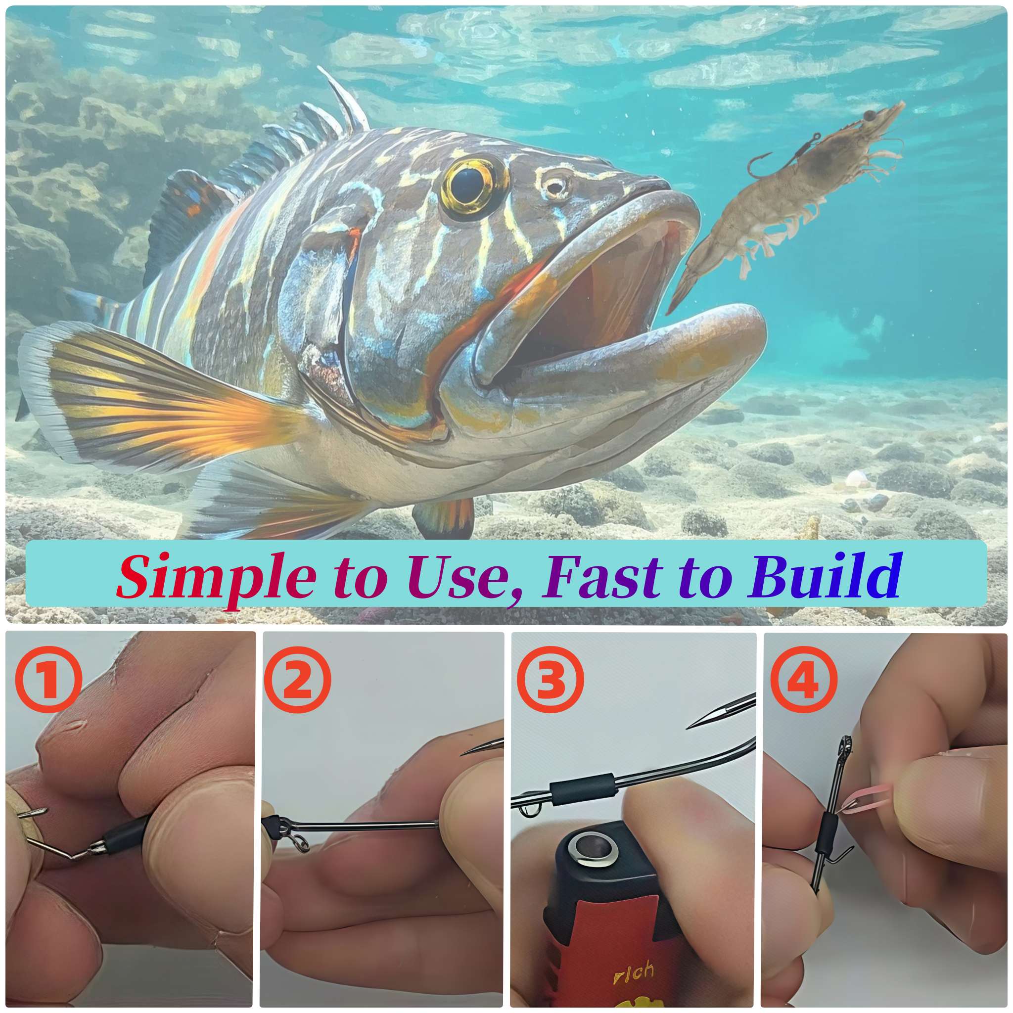 Bulk Saltwater Bait Hooks for Live Shrimp High Performance Fishing Tackle