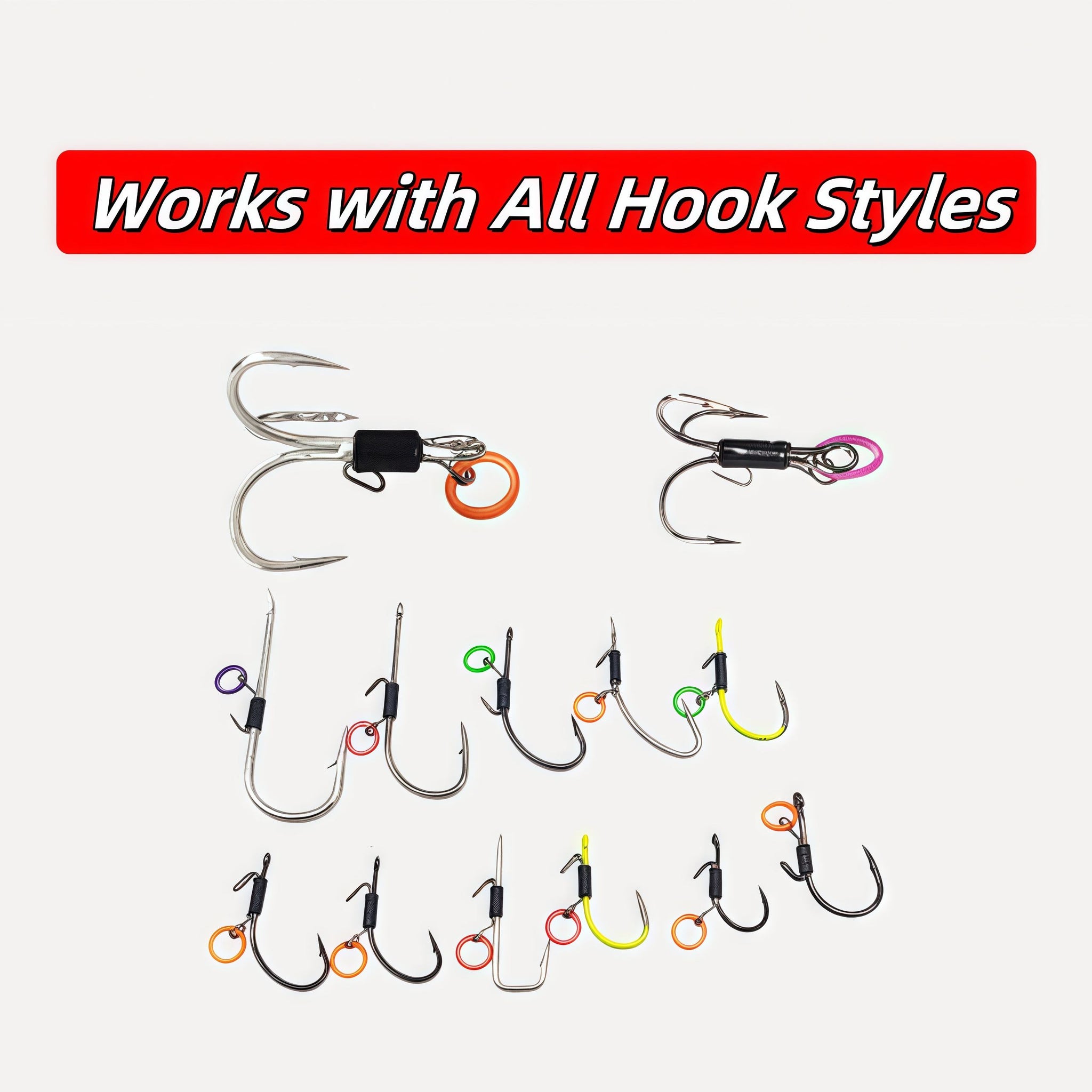 Saltwater Fishing Hooks for Live Shrimp Bait Lifelike Swimming Motion Attracts Tuna Grouper Snapper