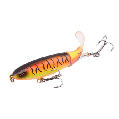 1PCS Propeller Tractor Fishing Lure 9cm 13g Whopper Popper Topwater Artificial Bait Hard Plopper Soft Rotating Tail Tackle