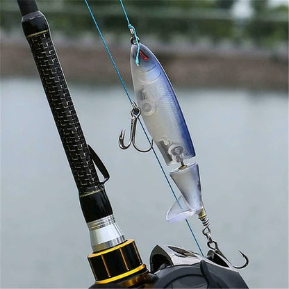 1PCS Propeller Tractor Fishing Lure 9cm 13g Whopper Popper Topwater Artificial Bait Hard Plopper Soft Rotating Tail Tackle