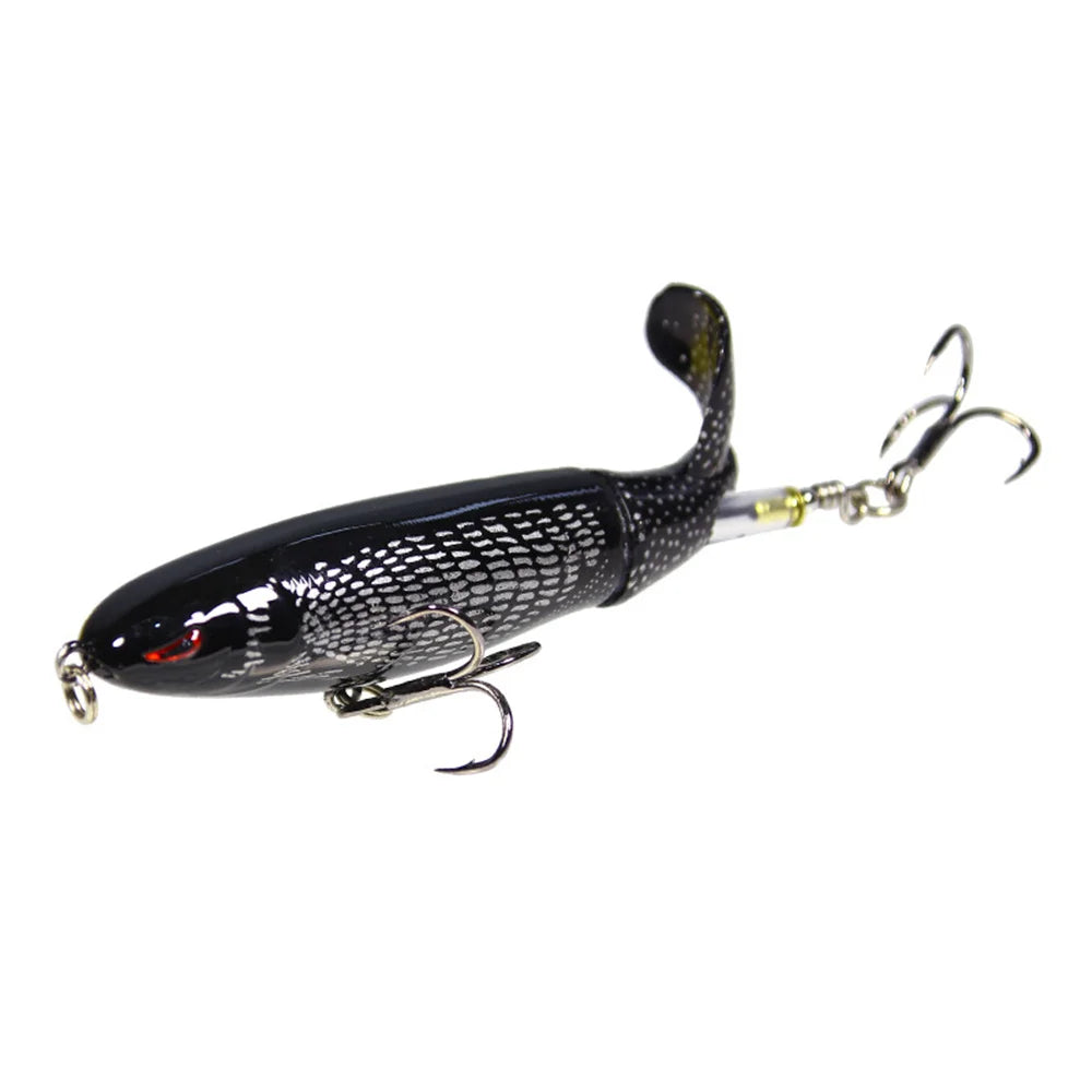 1PCS Propeller Tractor Fishing Lure 9cm 13g Whopper Popper Topwater Artificial Bait Hard Plopper Soft Rotating Tail Tackle