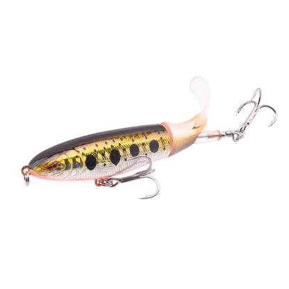 1PCS Propeller Tractor Fishing Lure 9cm 13g Whopper Popper Topwater Artificial Bait Hard Plopper Soft Rotating Tail Tackle