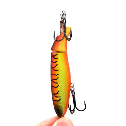 1PCS Propeller Tractor Fishing Lure 9cm 13g Whopper Popper Topwater Artificial Bait Hard Plopper Soft Rotating Tail Tackle