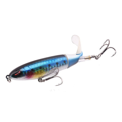 1PCS Propeller Tractor Fishing Lure 9cm 13g Whopper Popper Topwater Artificial Bait Hard Plopper Soft Rotating Tail Tackle