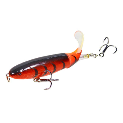 1PCS Propeller Tractor Fishing Lure 9cm 13g Whopper Popper Topwater Artificial Bait Hard Plopper Soft Rotating Tail Tackle