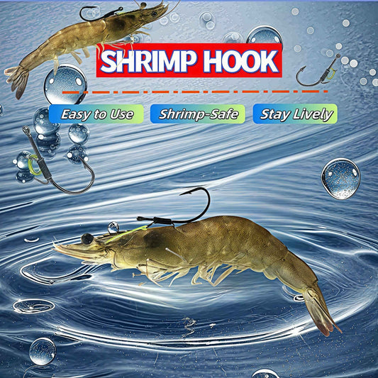 Universal Live Shrimp Hooks - Fits All Hook Styles | Boost Saltwater & Freshwater Catch Rates 83%!